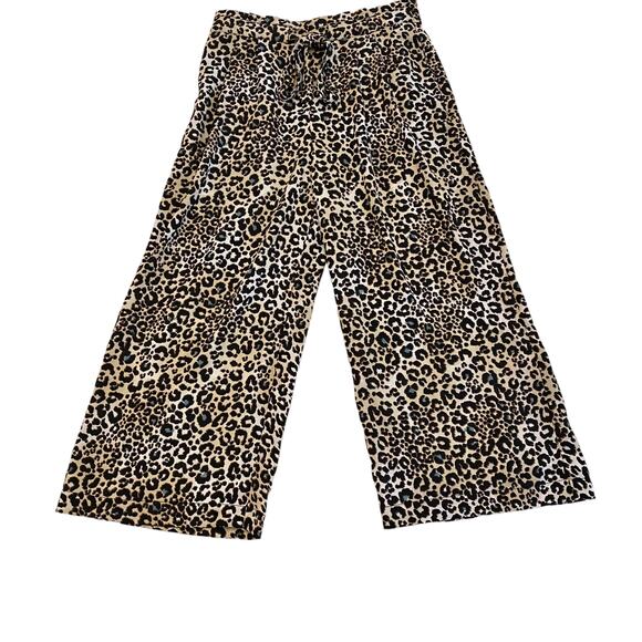 DR2 Animal Print Pull On Wide Leg Crop Pants Medium - Picture 3 of 12